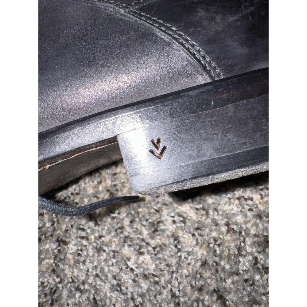 John Varvatos‎ Sz 12 Mens Black Leather Cap Oxford Dress Shoes Made in Italy